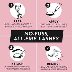 Luxillia waterproof magnetic eyeliner for shower-safe lashes and long-lasting hold.