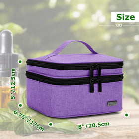 LUXJA case dimensions are 8x6.75x5 inches for compact travel.