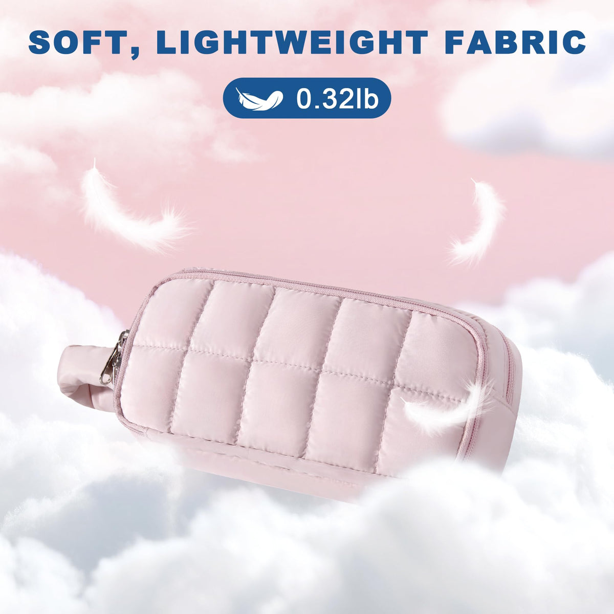 LUXJA soft padded handle for easy hand or wrist carry in pink.