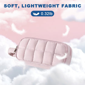 LUXJA soft padded handle for easy hand or wrist carry in pink.