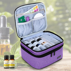 LUXJA essential oil case with roller bottles fit for on-the-go use.