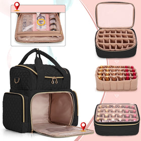 Luxja removable bottle cases keep up to 24 polish bottles organized and accessible.