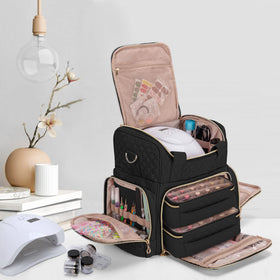 Luxja suitcase-attachment strap slides over a handle for travel convenience.