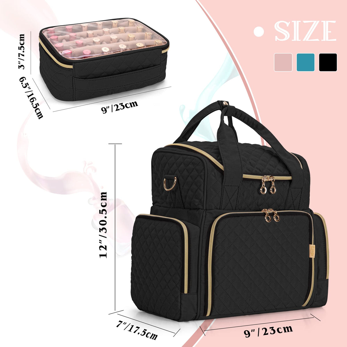Luxja transparent pocket keeps remover and small accessories organized.