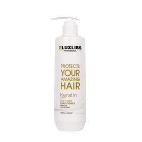 Luxliss anti-frizz close-up for controlled styling in humidity.