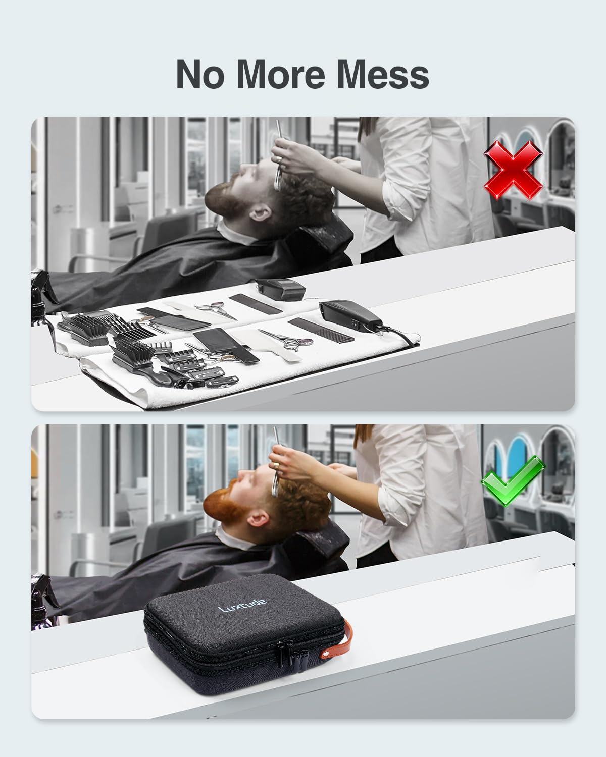 Luxtude protective EVA shell shields grooming tools on the go
