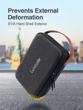 Luxtude compact travel-size hard shell case fits in bags