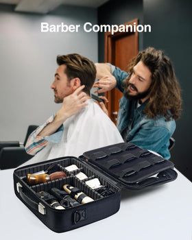 Luxtude large barber case compatibility with Wahl and Andis.
