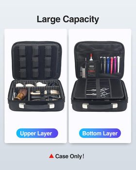 Luxtude large barber case compact dimensions for travel.