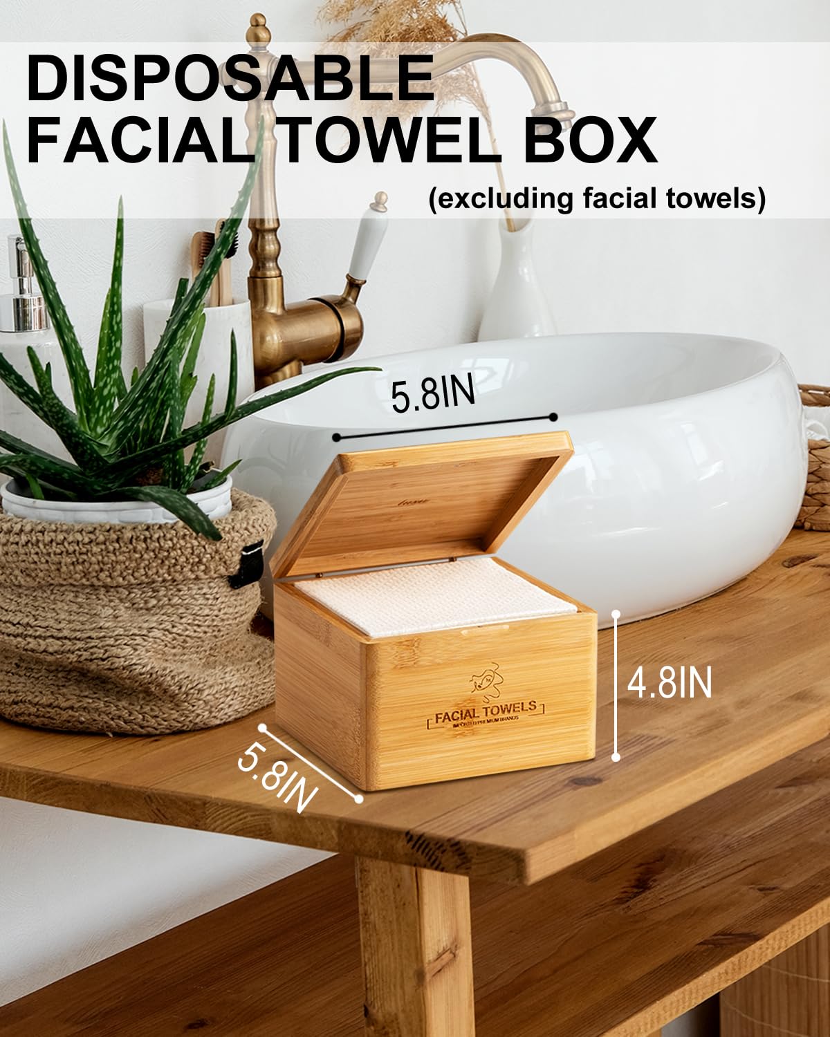 Luxu box with lid keeps towels organized and travel ready
