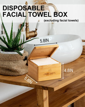 Luxu box with lid keeps towels organized and travel ready