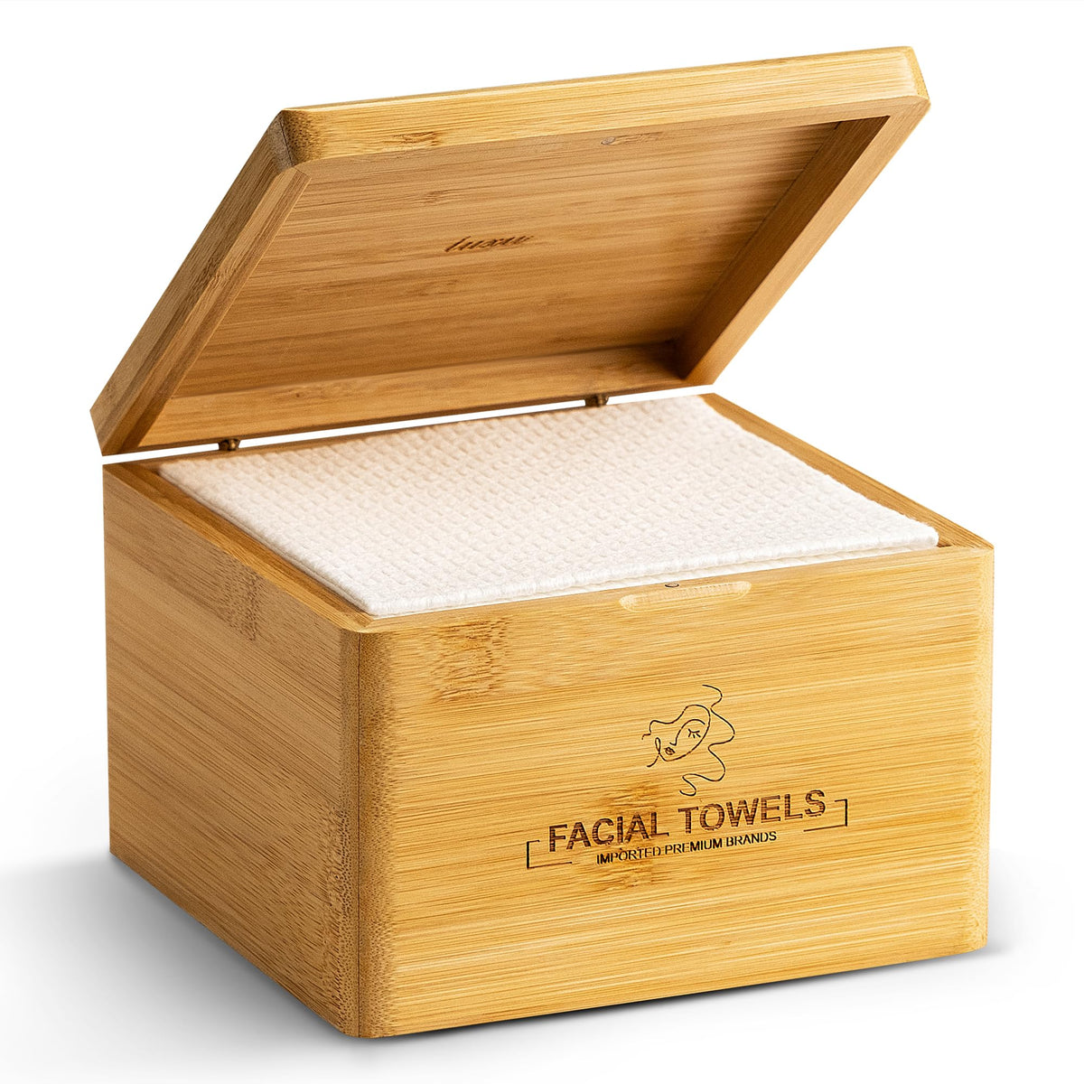 Luxu clean facial towels in a 60ct box for easy storage and travel cleansing