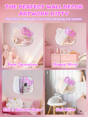 Luxuosa easy-mount mirror for wall or tabletop display.