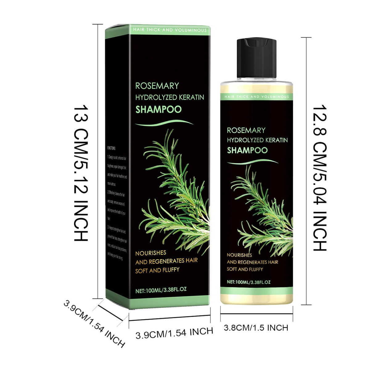 Lvjonya Rosemary Shampoo packaging with natural rosemary extract