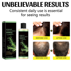 Lvjonya rosemary shampoo being applied to scalp for nourishing cleansing