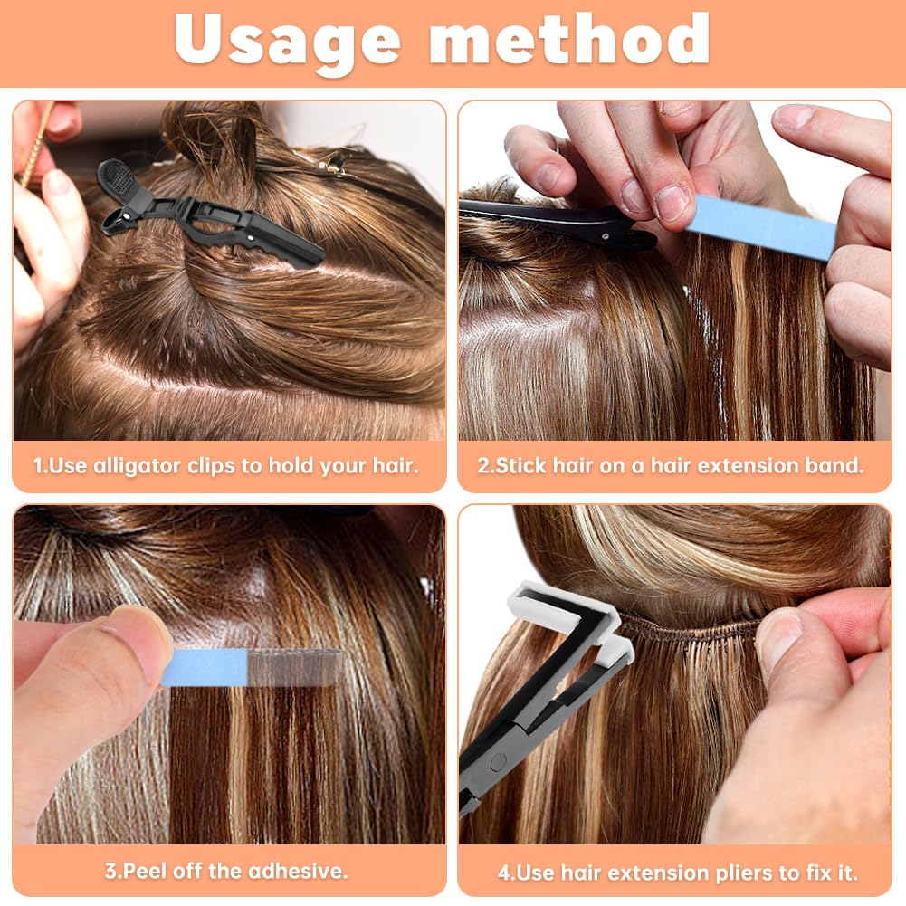 LVOERTUIG versatile toolkit for home or salon use during hair extension work.