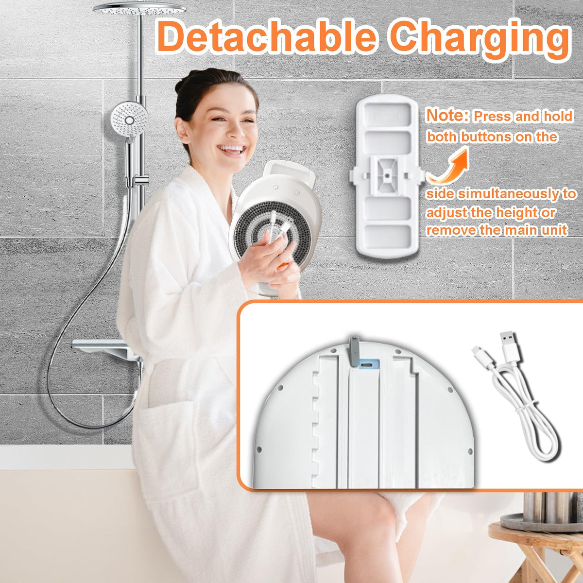 Lvrunben detachable charging feature for convenient recharging.