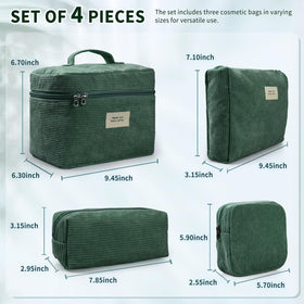 LVWNM corduroy makeup bag set, small-wallet style, convenient as a purse.