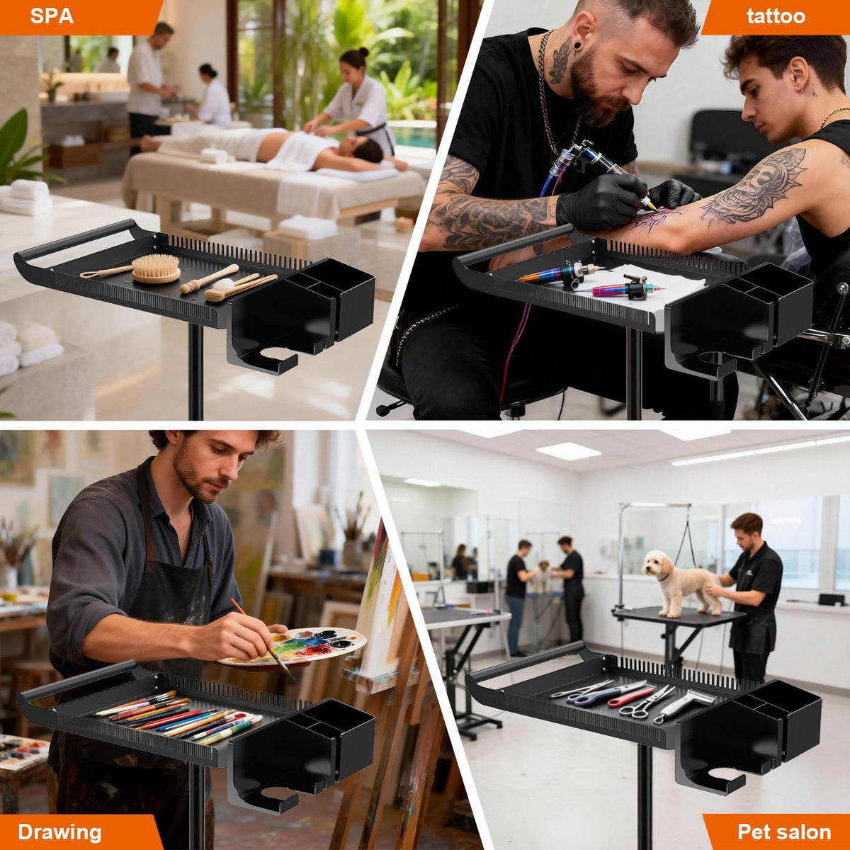 LWADALN 5-Star Base Stable Cart ensures smooth mobility and sturdy support.