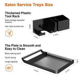 LWADALN Hairstylist Trolley Braiding Hair Rack offers secure storage for extensions.