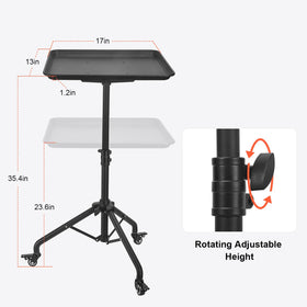 LWADALN Salon Tray Cart silent caster wheels prevent unintended movement.