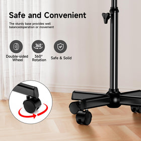 LWADALN sturdy cross casters provide stable base and balance.