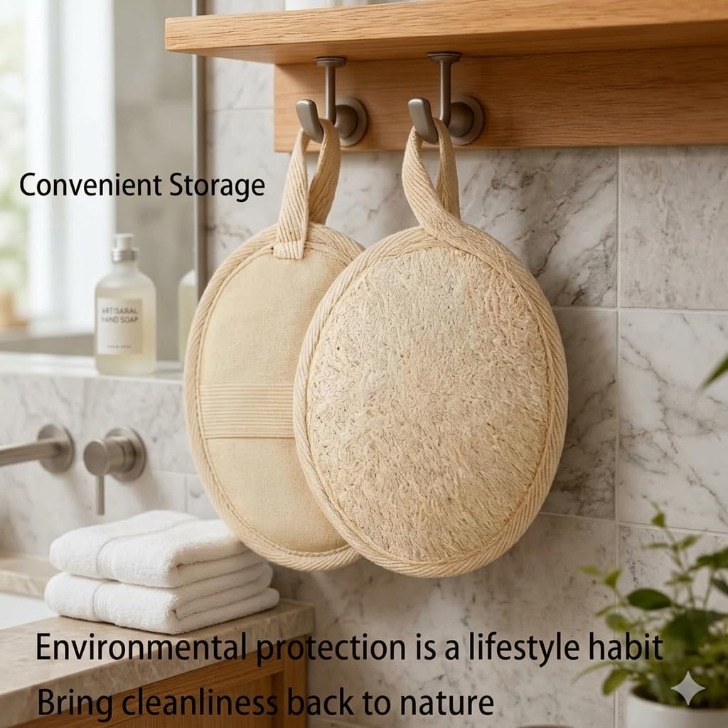 LWJTTDFJ exfoliating loofah pad sized 4.3 x 6.3 inches
