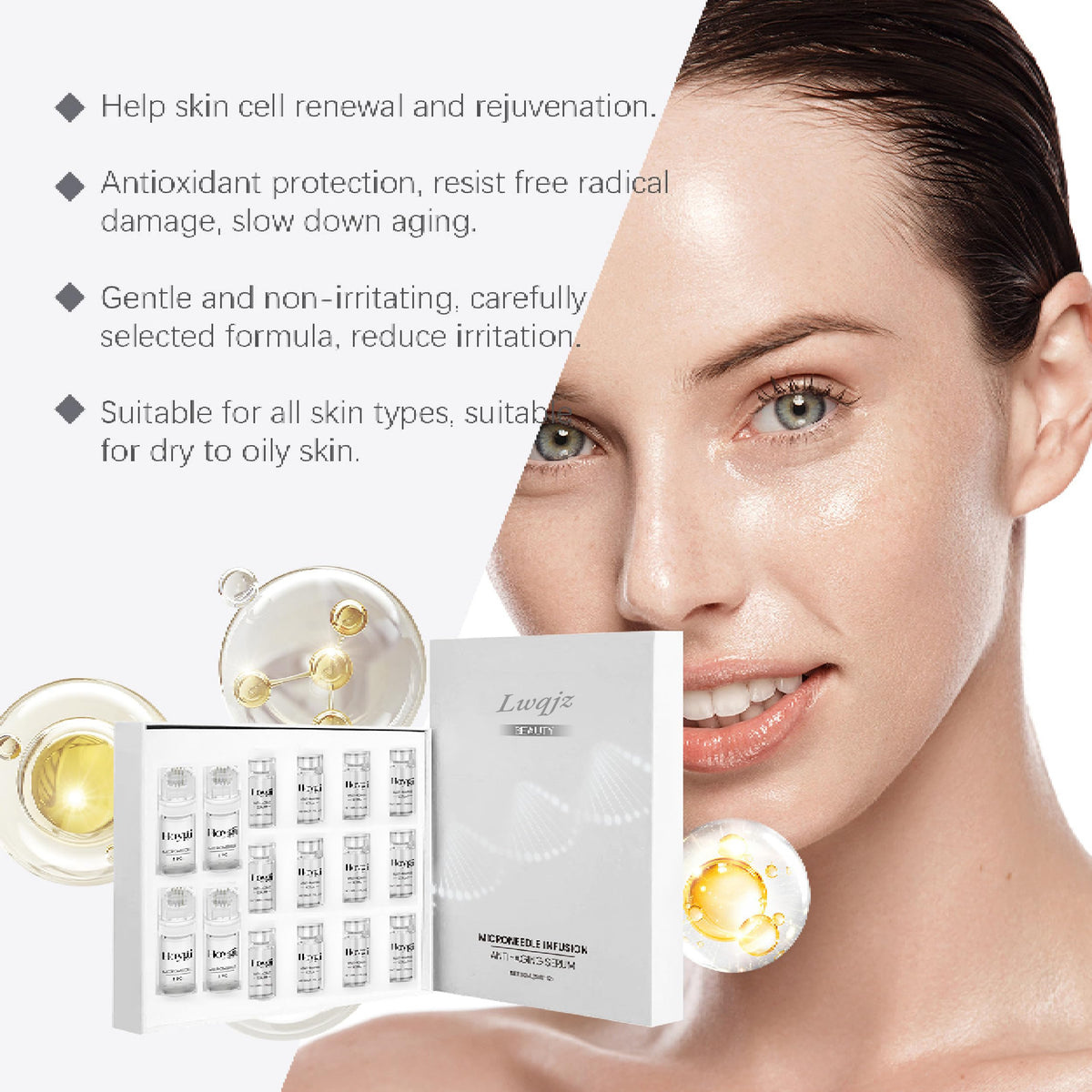 LWLQCZJ serum capsules pack for convenient at-home use
