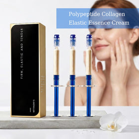 LWPFSD Polypeptide Collagen Elastic Essence Cream jar shows silky texture for easy use