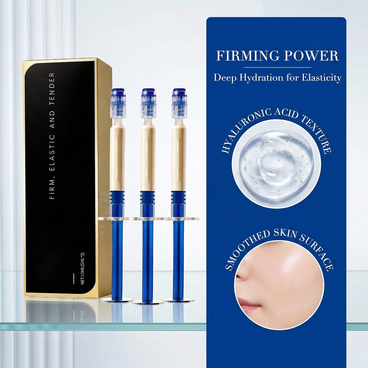 LWPFSD Polypeptide Collagen Elastic Essence Cream swirl reveals dewy hydration