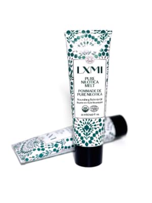 LXMI balm-to-oil transition demonstrated on wrist for versatile use.