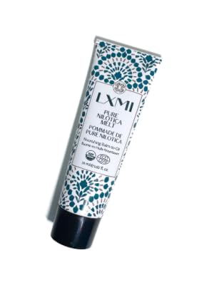 LXMI Nilotica butter close-up reveals creamy texture and natural nourishment for skin.