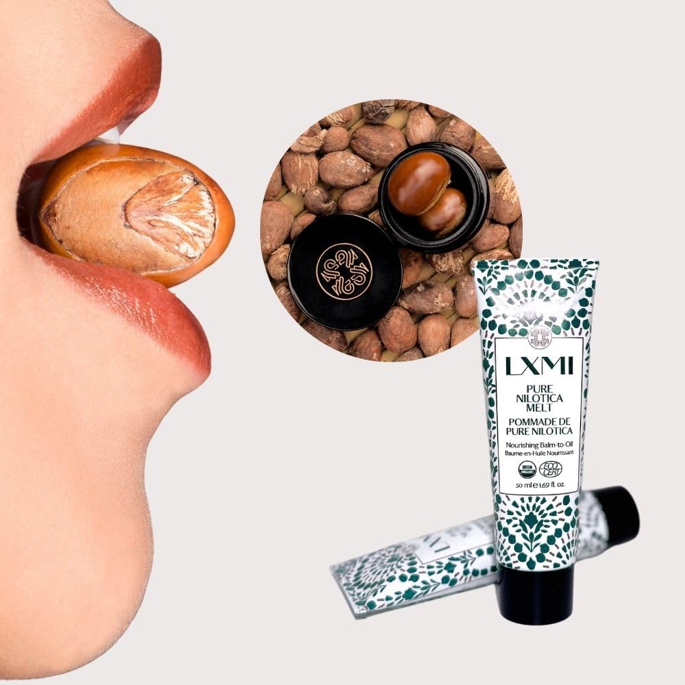 LXMI unscented vegan formula label highlights clean, fragrance-free care for sensitive skin.