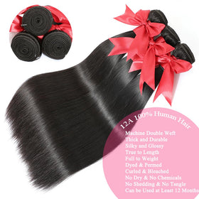 LXYANOO virgin Brazilian hair 1B natural black color matches many styles.