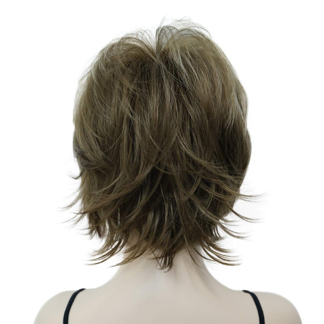 Lydell Shake N Go wig texture closeup demonstrates quick styling readiness.