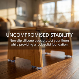 Lyellfe bamboo stool fully assembled and ready to use