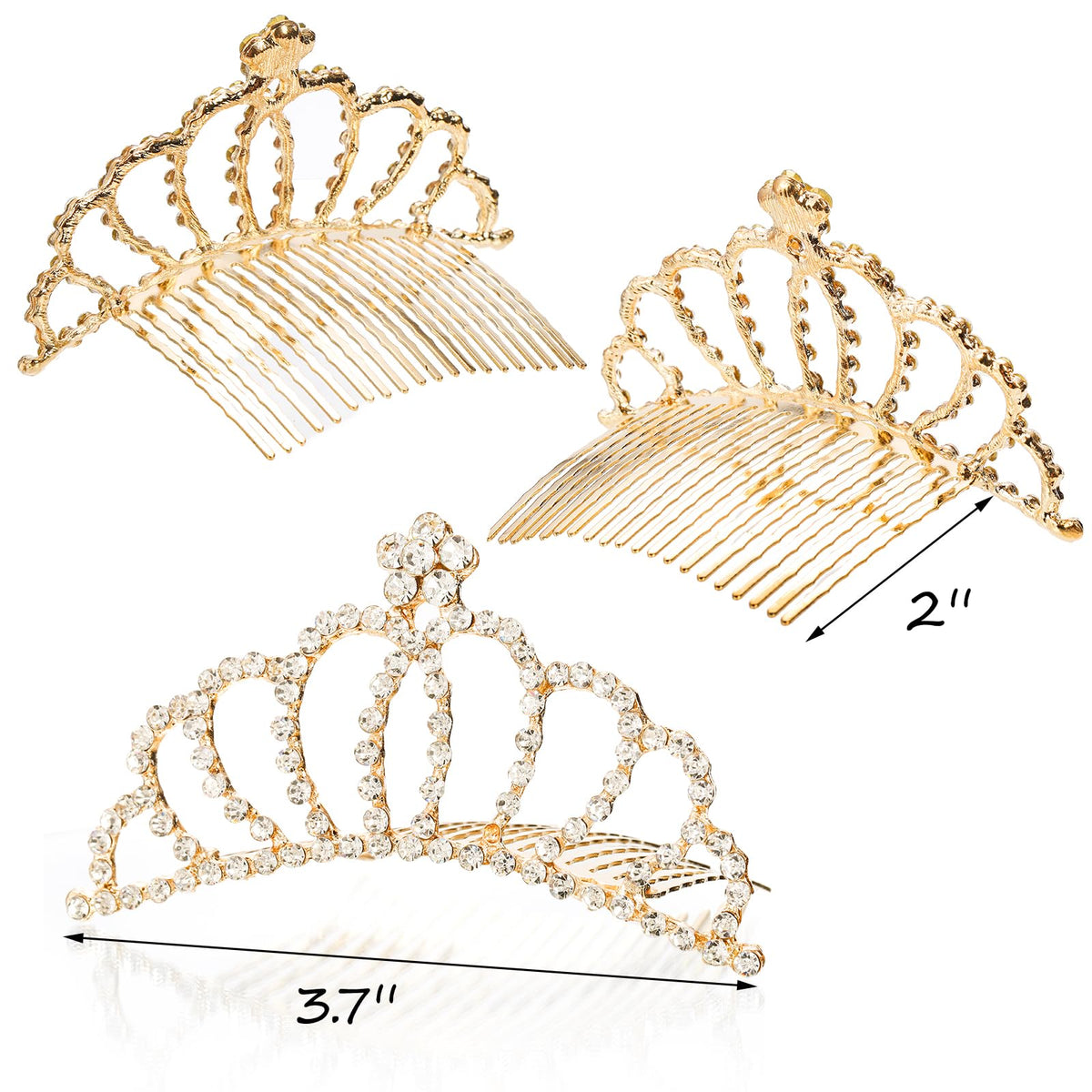 Lyellfe crystal rhinestone headbands with combs provide sparkle and reliable grip.