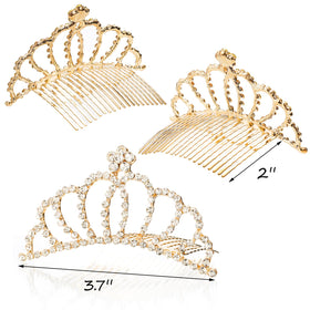 Lyellfe crystal rhinestone headbands with combs provide sparkle and reliable grip.