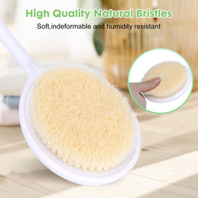 LYIGEOL soft-bristle back scrubber protects sensitive skin during cleansing
