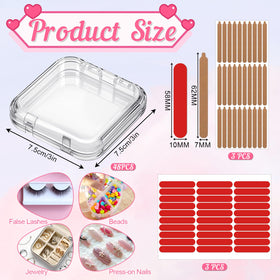 Lyksgir portable acrylic display case highlights nail art stickers for quick on-the-go changes