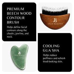 Lylix Beauty dry brush for face promotes circulation and smoother skin appearance.