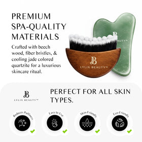 Lylix Beauty beech wood handle with soft bristles for daily gentle use.