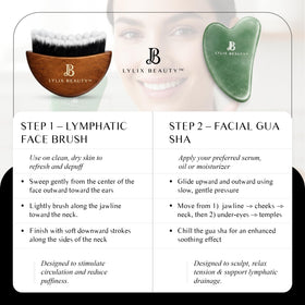 Lylix Beauty jade gua sha tool cools naturally to help depuff.