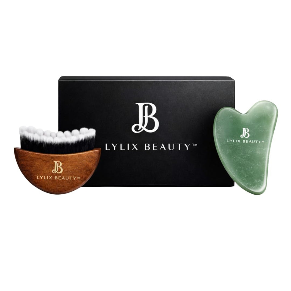 Lylix Beauty lymphatic contour brush for facial puffiness and defined contours.