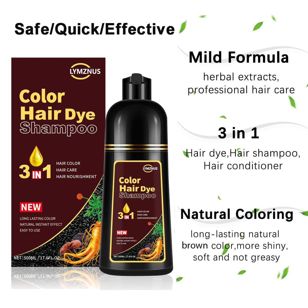 Lymznus application method shows quick lather before color development.