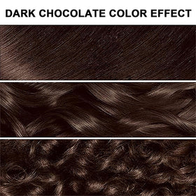 Lymznus Dark Chocolate Hair Dye Shampoo application on hair for color change at home.