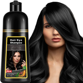 Lymznus Instant Black Hair Dye Shampoo bottle-pour enables quick color touch-ups.