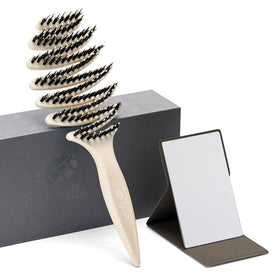 Lynnieelle soft-bristle brush in ivory for fine hair