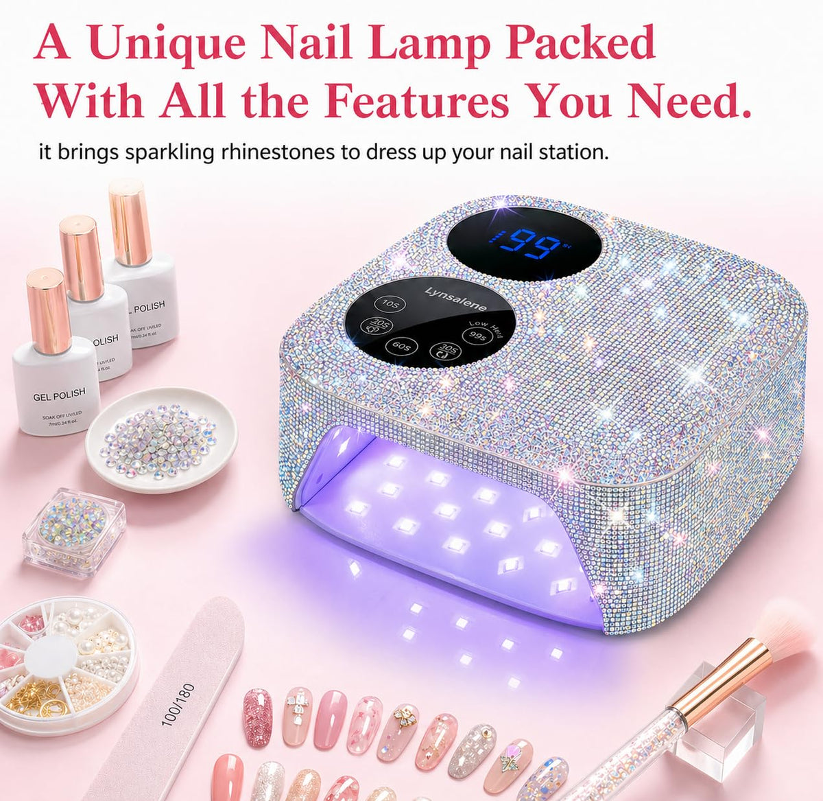 Lynsalene 80W lamp charging dock for travel-ready use
