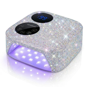 Lynsalene 80W cordless nail lamp front view for quick gel cure at home
